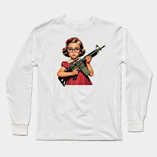 The Little Girl and a Gun Long Sleeve T-Shirt